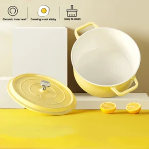 Enameled Cast Aluminum Dutch Oven with Lid