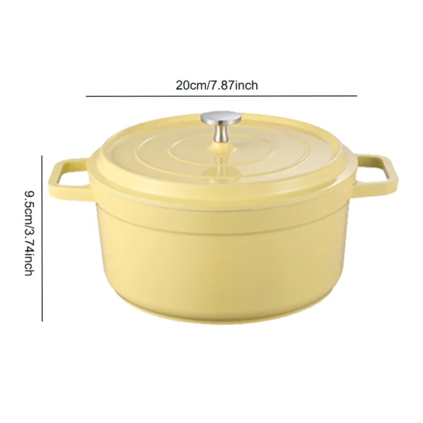 Enameled Cast Aluminum Dutch Oven with Lid - Image 6