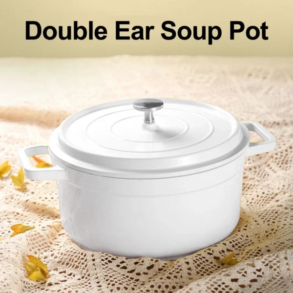 Enameled Cast Aluminum Dutch Oven with Lid - Image 14