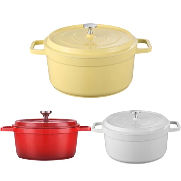 Enameled Cast Aluminum Dutch Oven with Lid - Image 17