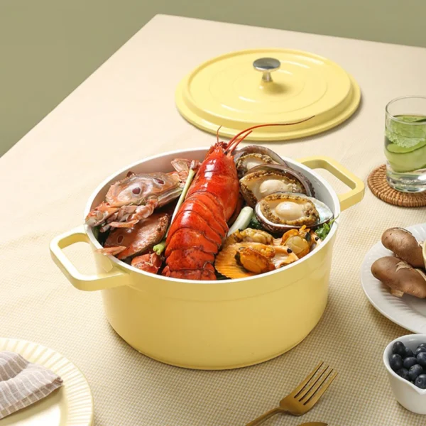 Enameled Cast Aluminum Dutch Oven with Lid - Image 11