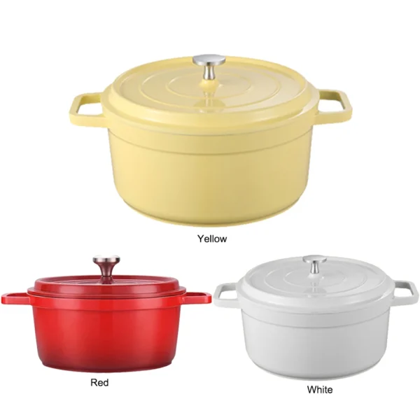 Enameled Cast Aluminum Dutch Oven with Lid - Image 16